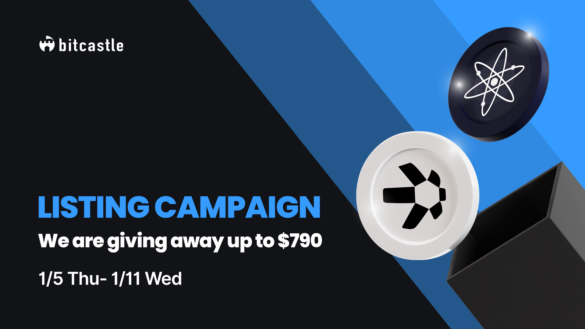 上場キャンペーン🎉＞最大100,000分の仮想通貨をプレゼント！